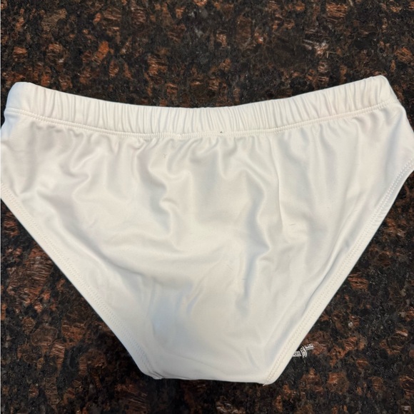 White Swim Briefs with Multicolor Stripes Ron Dorff Never Worn - Picture 3 of 3